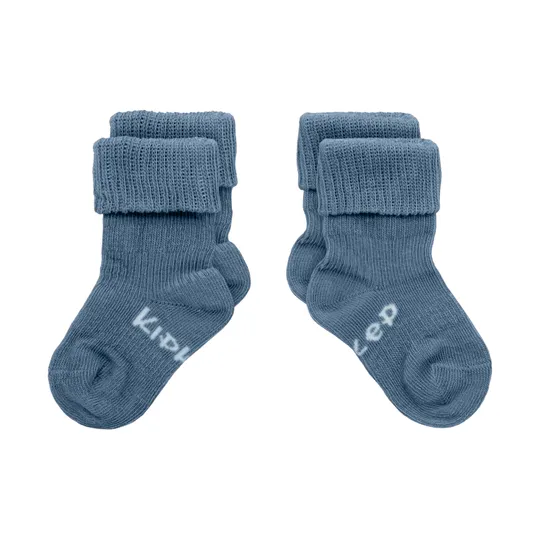 KipKep Blijf-Sokjes - 0-6 Mnd - 2 Pack - Blue Heaven