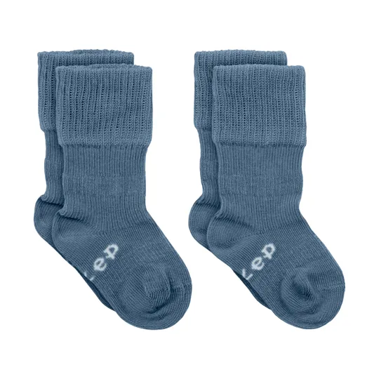 KipKep Blijf-Sokjes - 0-6 Mnd - 2 Pack - Blue Heaven