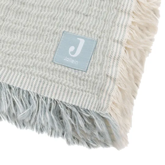 Jollein Decke Babybett - 120 x 120 cm - Fringe Stripe