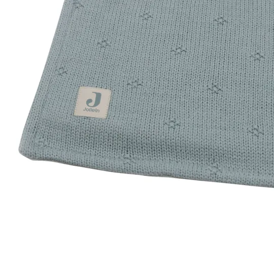 Jollein Cosy Knit Babydecke - 75x100 cm - Sea Green/Velvet