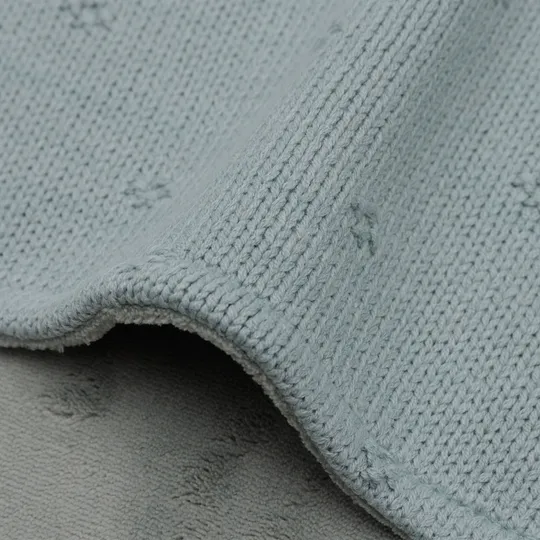 Jollein Cosy Knit Babydecke - 75x100 cm - Sea Green/Velvet