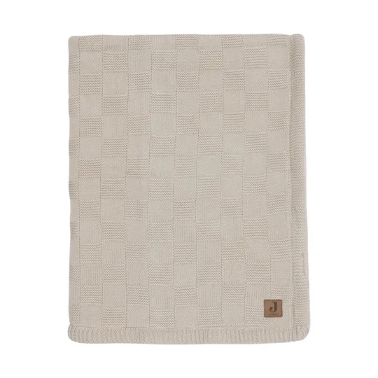 Jollein Babydecke - Box Knit/Samt- 75 x 100 cm - Warm Sand