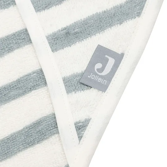 Jollein Badecape - 75 x 75 cm - Stripe Terry Sea Green GOTS