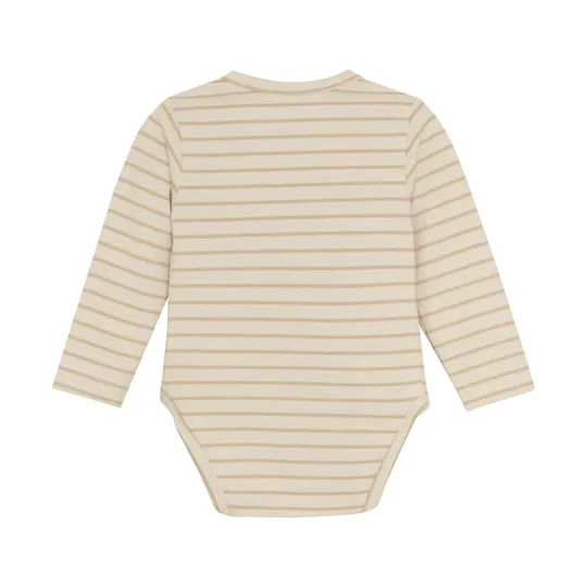 Noppies Navi Wickelbody - Stripe - Offwhite