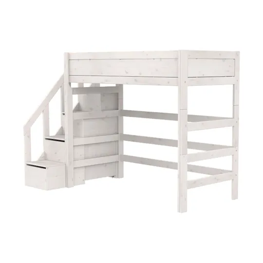 LIFETIME Kidsrooms Hochbett mit Treppenschrank – Premium