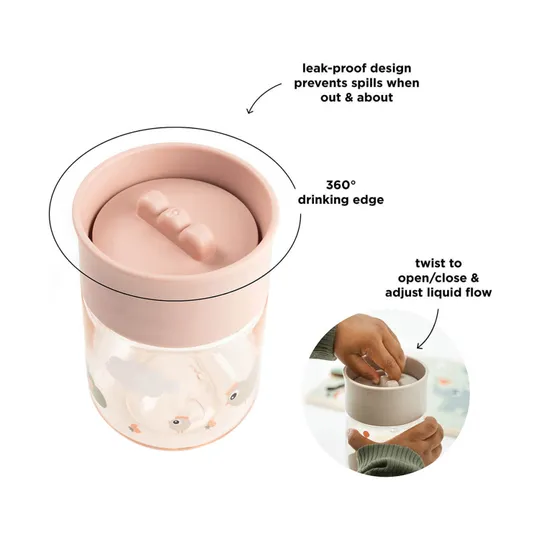 Done By Deer 360° Trinklernbecher - Tiny Farm – Powder