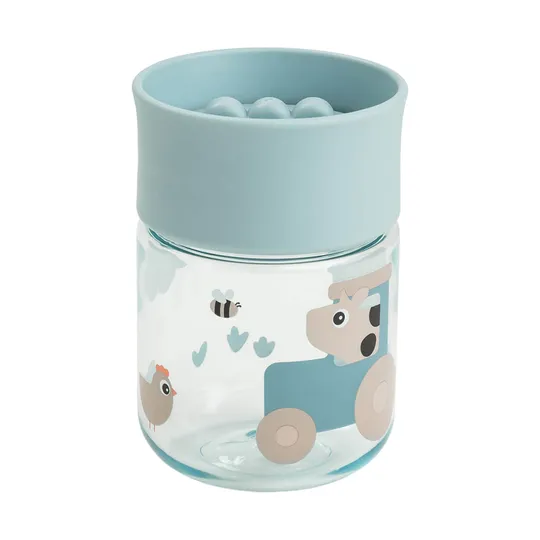 Done By Deer 360° Trinklernbecher -Tiny Farm – Blue