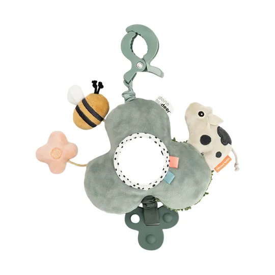 Done By Deer Tiny Farm Aktivitätsspiegel mit Clip – Grün