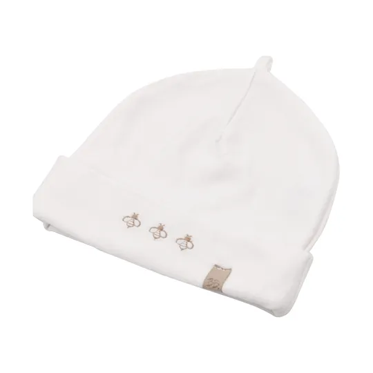 Bamboom Mütze Bees - Cream - Größe S (0-4M)