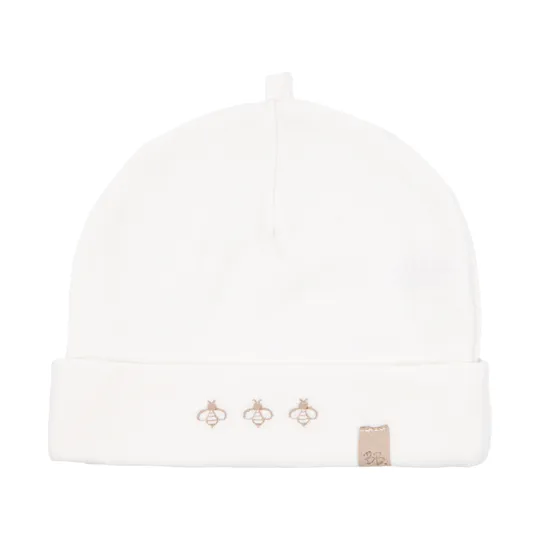 Bamboom Mütze Bees - Cream - Größe S (0-4M)