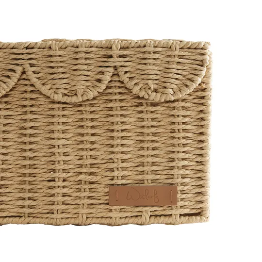 Witlof For Kids Mandje Met Deksel Geweven 