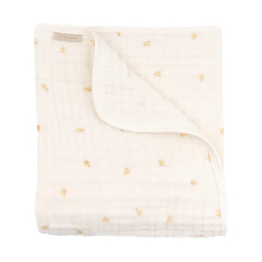 Bamboom Wiegen-Decke Nuvola - Olives Neutral