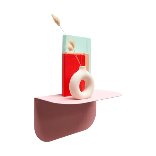 Metalen Magnetische Wandplank – Pink – Afgerond