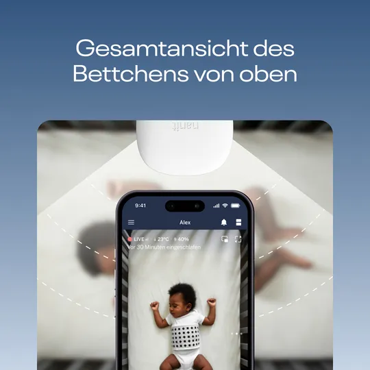 Nanit Pro Camera Babyphone + Floor Stand - Premium Babyphone mit App