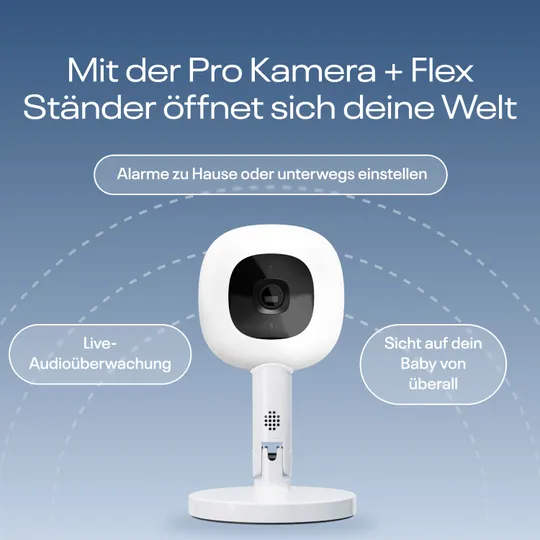 Nanit Pro Kamera-Babyphone + Flex-Ständer + Atemgurt