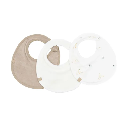 Bamboom Slabbetjes met drukknoop - 3 stuks