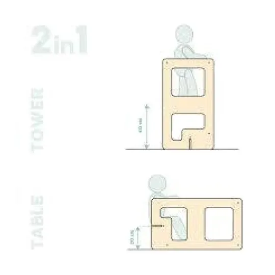 Mamatoyz Kule Flip Lernturm - Holz