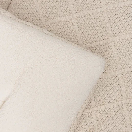 Jollein Check Knit Laufstallteppich - 75x95cm - Oatmeal