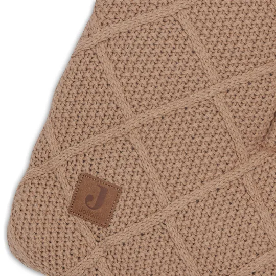 Jollein Check Knit Laufstallteppich - 75 x 95 cm - Biscuit