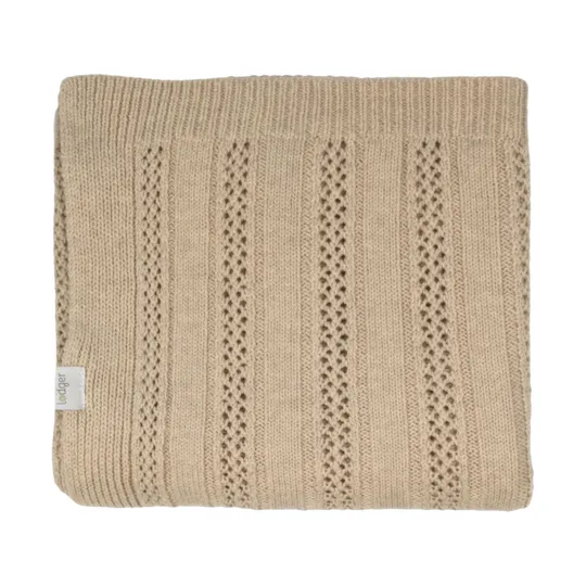 Lodger Gebreide Babydeken Pointelle Merino - 80 x 100 cm
