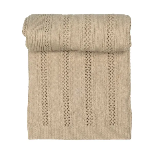 Lodger Gebreide Babydeken Pointelle Merino - 80 x 100 cm