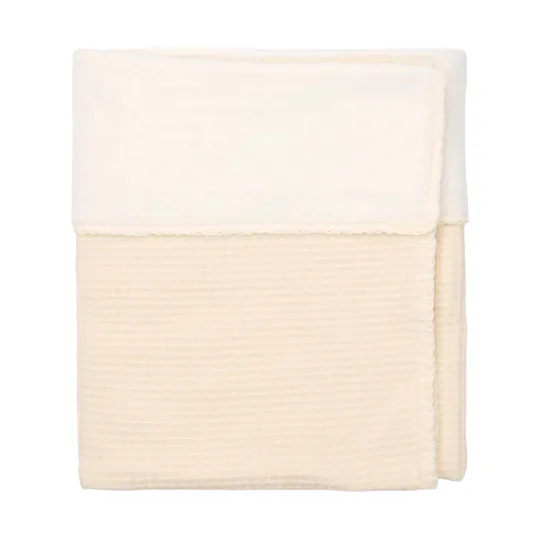 Koeka Malaga Babydecke - 100 x 75 - Cotton Fleece - Warm White