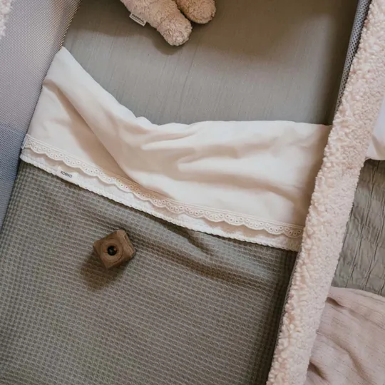 Koeka Malaga Babydecke - 100 x 75 - Cotton Fleece - Sage