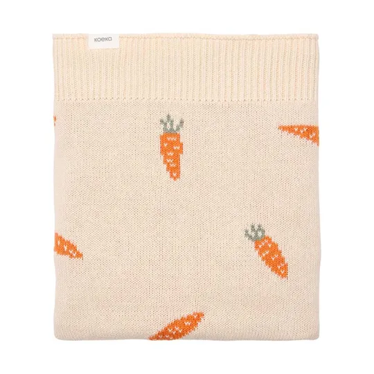 Koeka I Carrot A Lot Bettdecke - Größe 100 x 140 - Milky