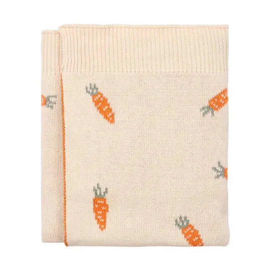 Koeka I Carrot A Lot Bettdecke - Größe 100 x 140 - Milky