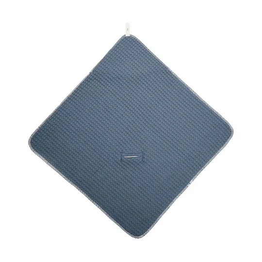 Koeka Oslo Einschlagdecke - Größe 100 x 100 - Waffel/Teddy - Bluestone