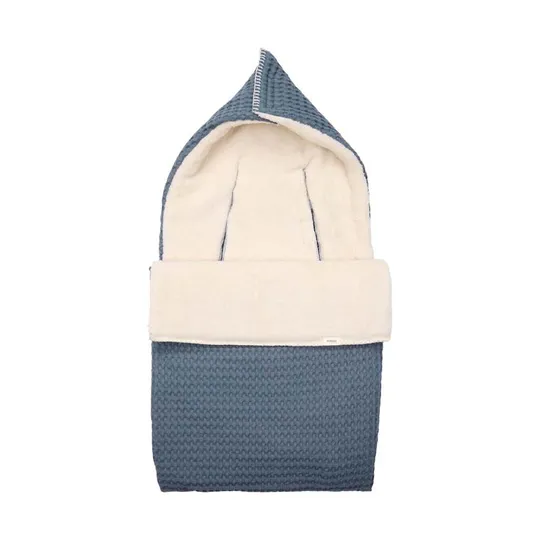 Koeka Oslo Fußsack Autositz - Waffel/Teddy - Bluestone