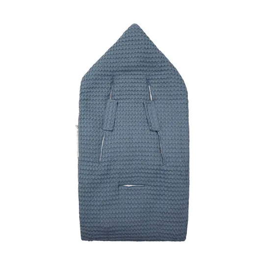 Koeka Oslo Fußsack Autositz - Waffel/Teddy - Bluestone