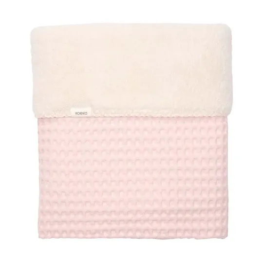 Koeka Oslo Babydecke - Größe 100 x 75 - Waffel/Teddy - Candy