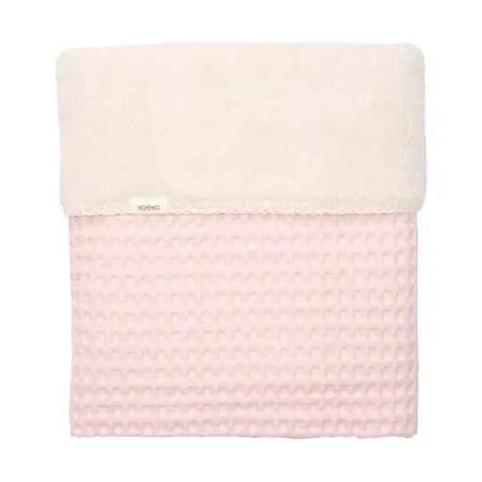 Koeka Oslo Bettdecke - Größe 100 x 150 - Waffel/Teddy - Candy