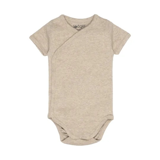Lodger Wickelbody Kurzarm - Melange Beige