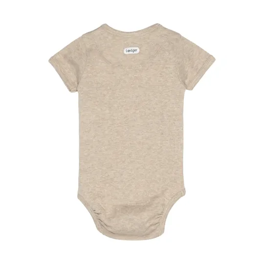 Lodger Overslagromper Korte Mouw - Melange Beige