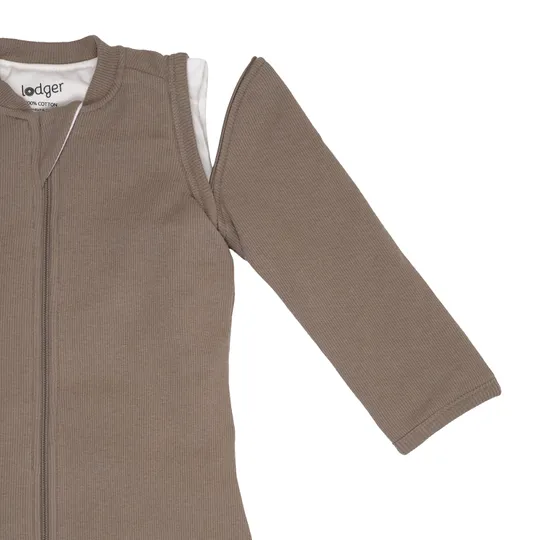 Lodger Babyschlafsack- Hopper Sleeves Rib - TOG 3.3 - Buffalo Rib - Größe 68/80