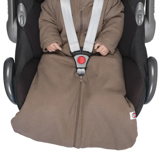 Lodger Babyschlafsack- Hopper Sleeves Rib - TOG 3.3 - Buffalo Rib - Größe 68/80