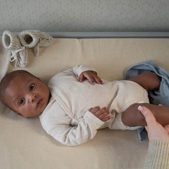 Lodger Babybody Langarm - Melange - Birch