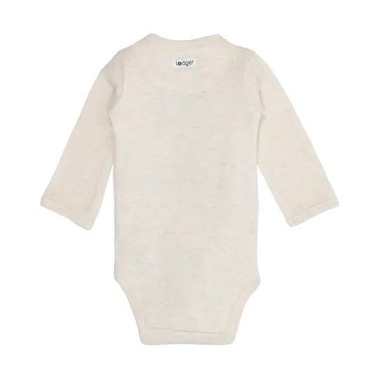 Lodger Babybody Langarm - Melange - Birch