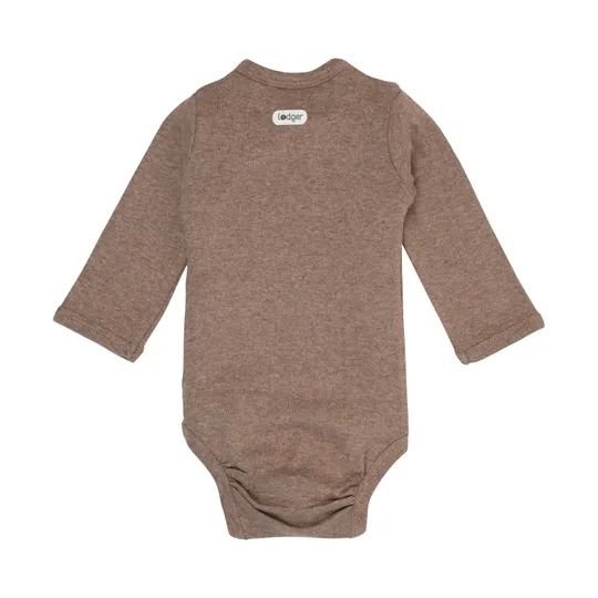 Lodger Babybody Langarm - Melange - Buffalo