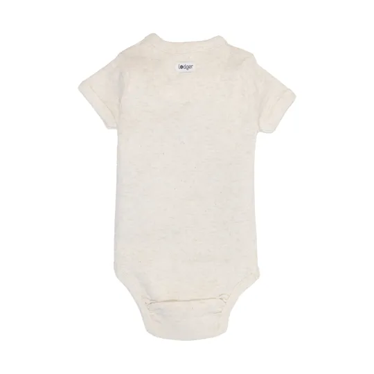 Lodger Babybody Kurzarm - Melange - Birch