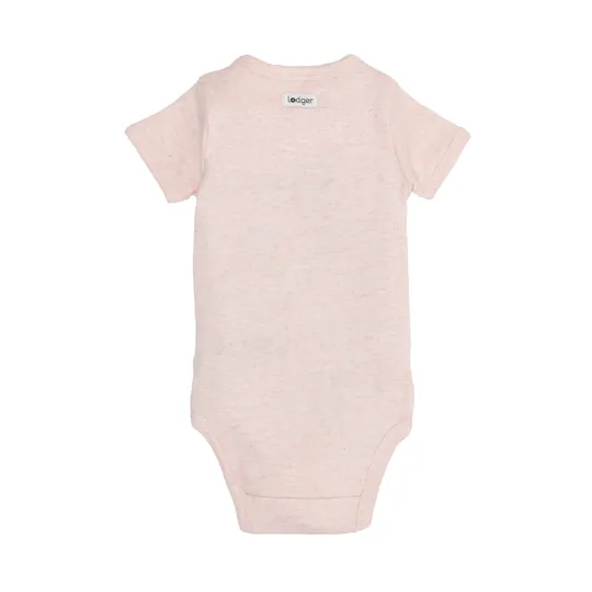 Lodger Babybody Kurzarm - Melange - Tan