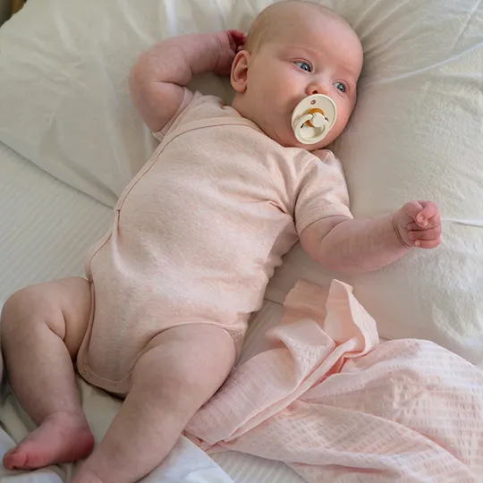 Lodger Babybody Kurzarm - Melange - Tan