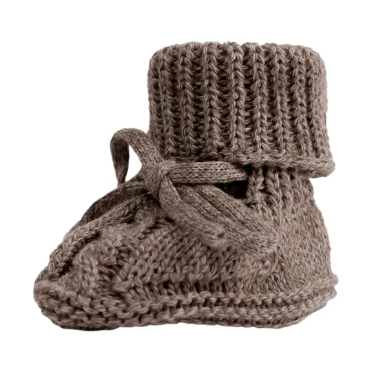 Lodger Hausschuhe - Gestrickt Mit Zopfmuster - 0-6 Monate