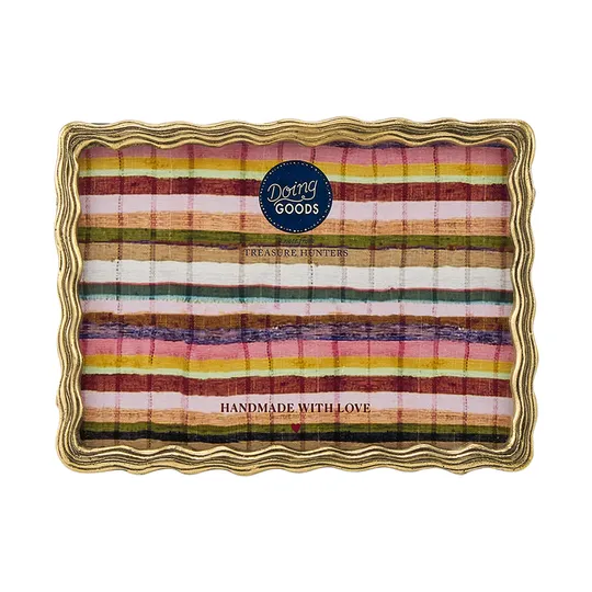 Doing Goods Yuki Wavy Frame Large - Gold Shiny