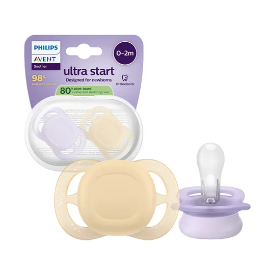 Philips Avent Schnuller - Ultra Start - 0-2 Monate - 2 Stück - Plant-based