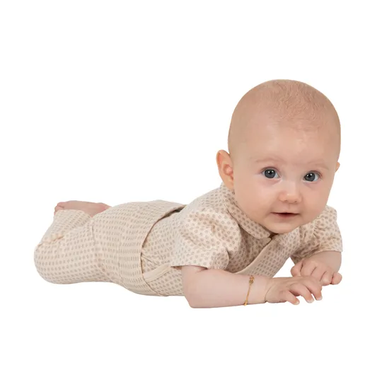 Mats & Merthe Mila Babybody Kurzarm - Buttermilk piping