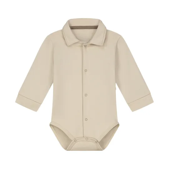 Mats & Merthe Lasse Romper met Lange Mouwen - Taupe