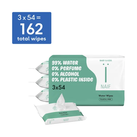 Naïf 3er-Pack Water Baby Wipes
